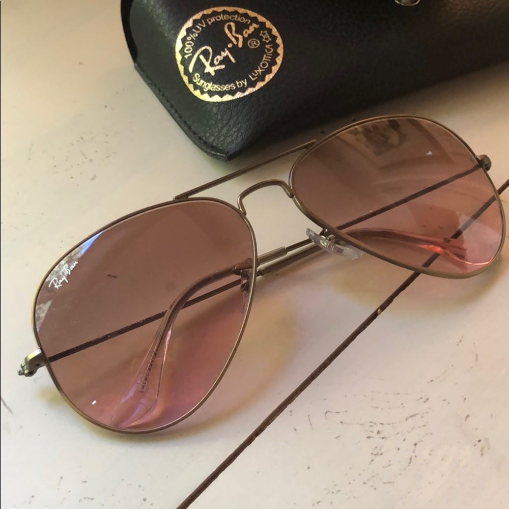 Ray Ban sunglasses pink ombré aviators
